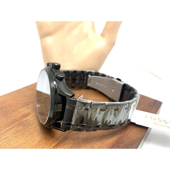 Fossil Men's Watch BQ2365 Fenmore Quartz Black Dial Stainless Steel 44mm - Picture 9 of 14